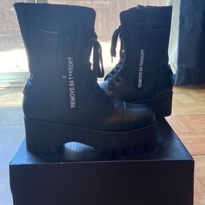 Dolls kill size 10M black play no gamez flight boots